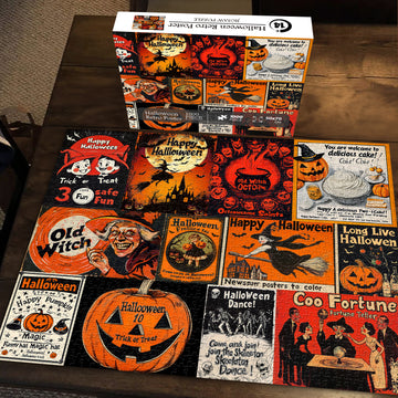 Puzzle poster retrò di Halloween puzzle 1000 pezzi